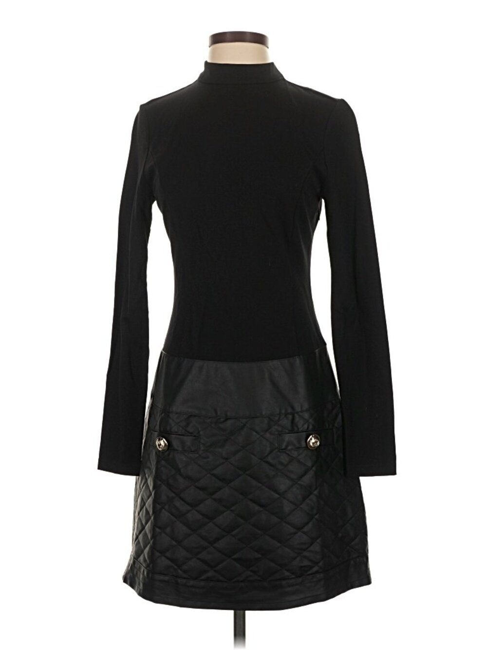 Venus dress size 4 Small. Faux leather bottom quilted